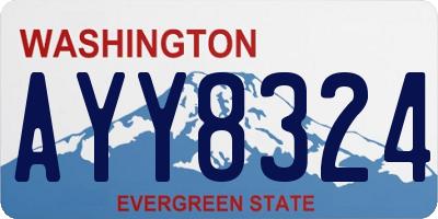 WA license plate AYY8324