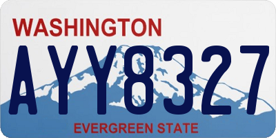 WA license plate AYY8327