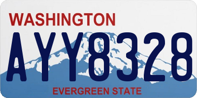 WA license plate AYY8328