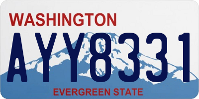 WA license plate AYY8331