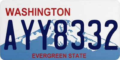 WA license plate AYY8332