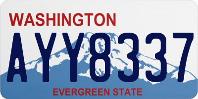 WA license plate AYY8337