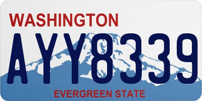 WA license plate AYY8339