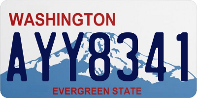 WA license plate AYY8341