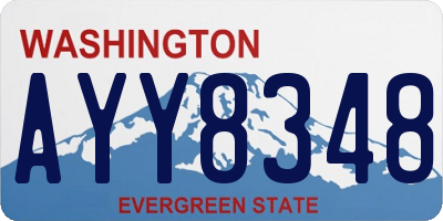 WA license plate AYY8348