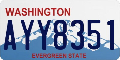 WA license plate AYY8351