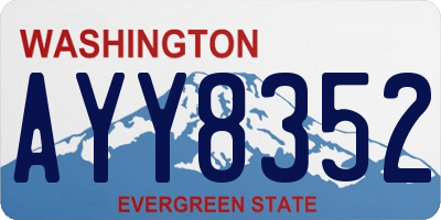 WA license plate AYY8352