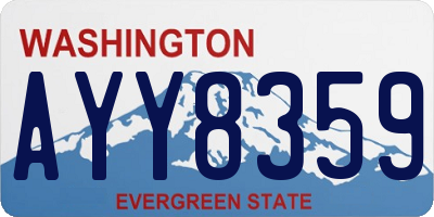 WA license plate AYY8359