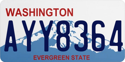 WA license plate AYY8364