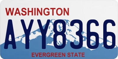 WA license plate AYY8366