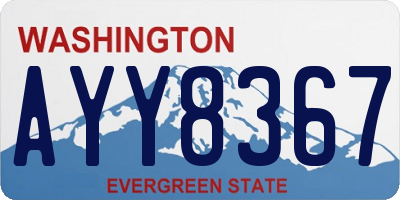 WA license plate AYY8367