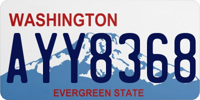 WA license plate AYY8368