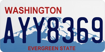 WA license plate AYY8369