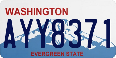 WA license plate AYY8371