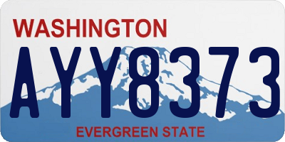 WA license plate AYY8373