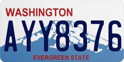 WA license plate AYY8376