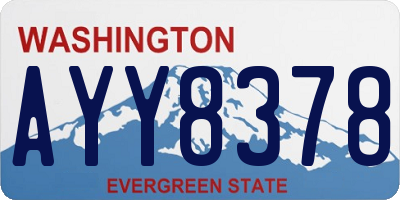 WA license plate AYY8378