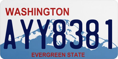 WA license plate AYY8381