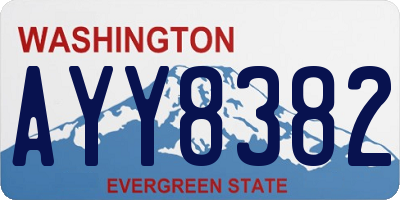 WA license plate AYY8382