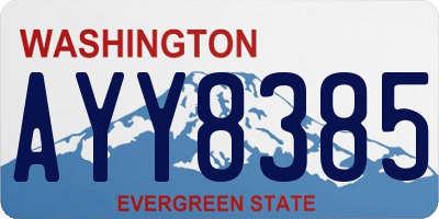 WA license plate AYY8385