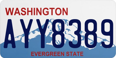 WA license plate AYY8389