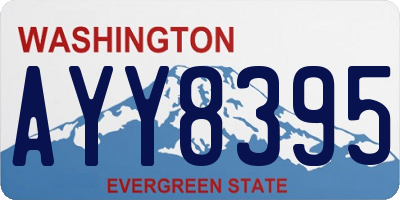 WA license plate AYY8395