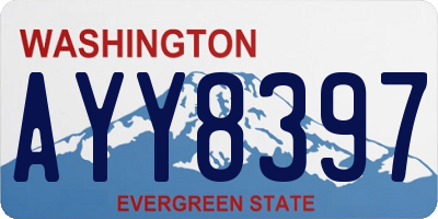 WA license plate AYY8397