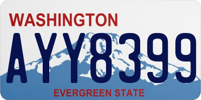 WA license plate AYY8399