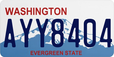 WA license plate AYY8404