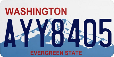 WA license plate AYY8405