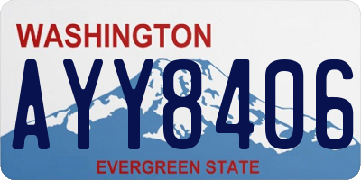 WA license plate AYY8406