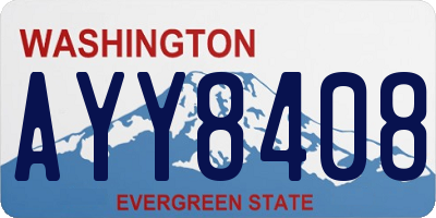 WA license plate AYY8408