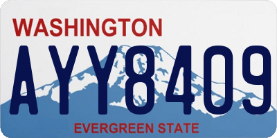 WA license plate AYY8409