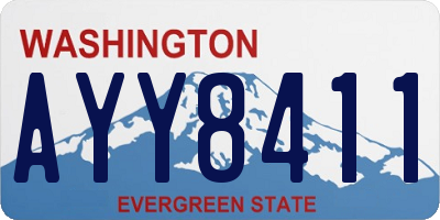 WA license plate AYY8411