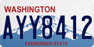 WA license plate AYY8412