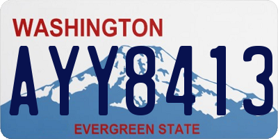 WA license plate AYY8413