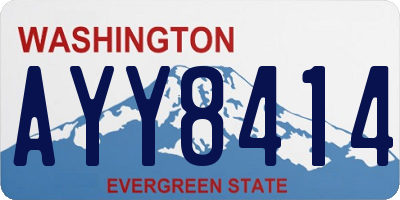 WA license plate AYY8414