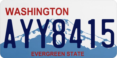 WA license plate AYY8415