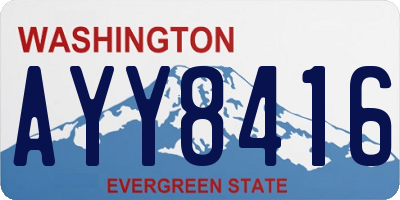 WA license plate AYY8416