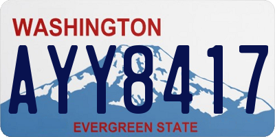 WA license plate AYY8417