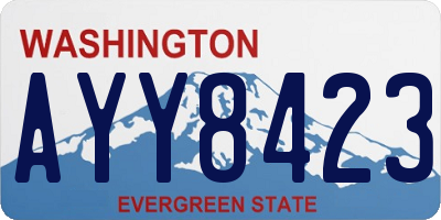 WA license plate AYY8423