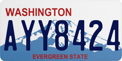 WA license plate AYY8424