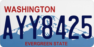 WA license plate AYY8425