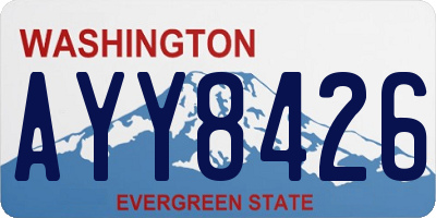 WA license plate AYY8426