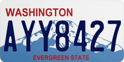 WA license plate AYY8427