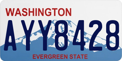 WA license plate AYY8428