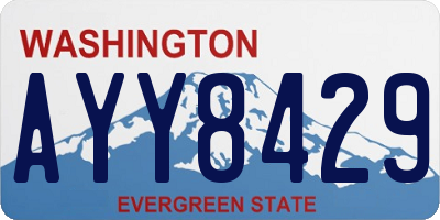 WA license plate AYY8429