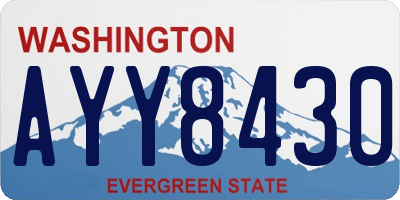 WA license plate AYY8430