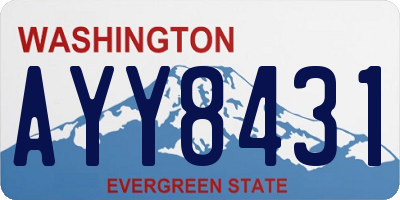 WA license plate AYY8431