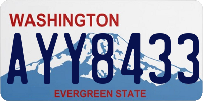 WA license plate AYY8433